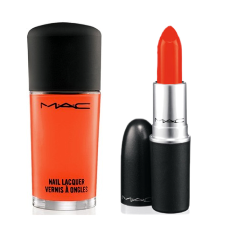 MAC Morange matte lipstick_nailpolish